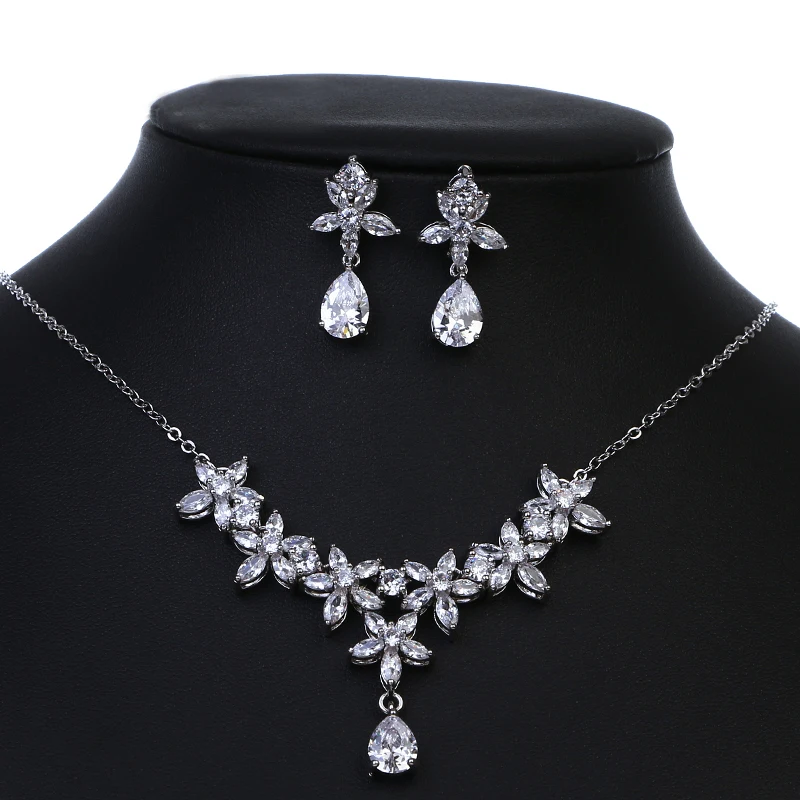 GMGYQ Nigerian Jewelry Set For Women Cubic Zirconia 2 Piece Fashion Sets Womens Accessories | Украшения и аксессуары