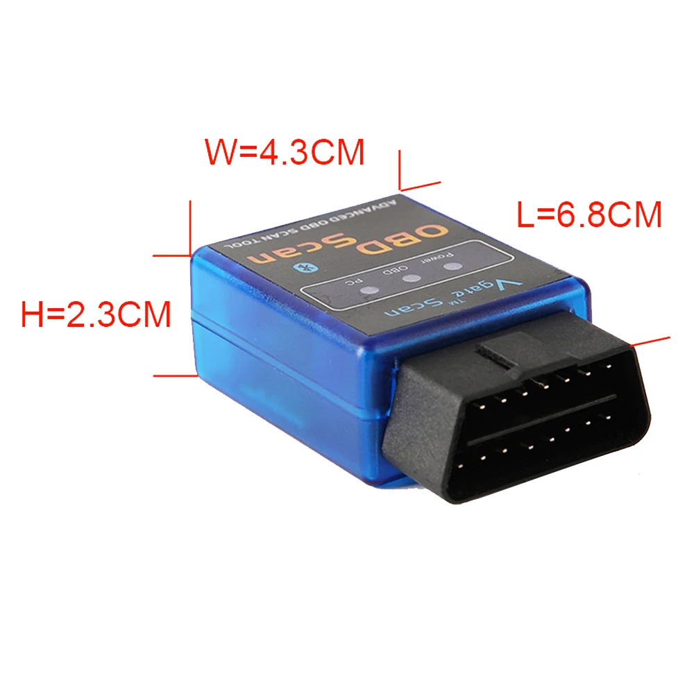 Бегемот USB Bluetooth WIFI ELM327 OBD2/OBDII ELM 327 V1.5/V2.1 для Android IOS автоматический диагностический