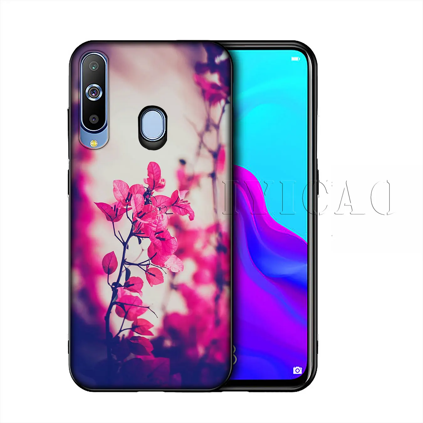 Силиконовый мягкий чехол IYICAO с красной бабочкой на розах для Samsung Galaxy A10 A30 A40 A50 A70