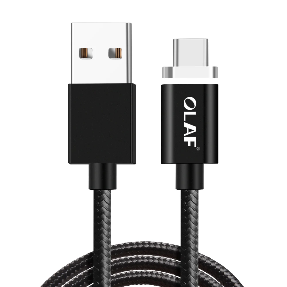 Black Type C Cable Магнитный кабель Олаф Micro USB, магнитный кабель для быстрой зарядки, кабель USB Type C, кабели для передачи данных для телефонов, Android, мобильный кабель для быстрой зарядки - Цвет: Black Type C Cable