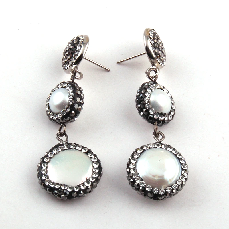 Бесплатная доставка модные серьги ручной работы с пресноводным жемчугом|earrings