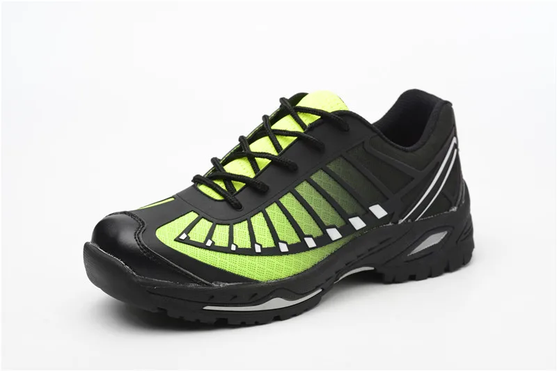 green safety shoes ROXDIA брендовые размера плюс; большие размеры 39-46 стальным носком для мужчин и женщин, повседневная комфортная обувь; высокие сапоги в стиле до середины подошвы обувь Человек безопасная строительной площадке RXM104 - Цвет: green safety shoes