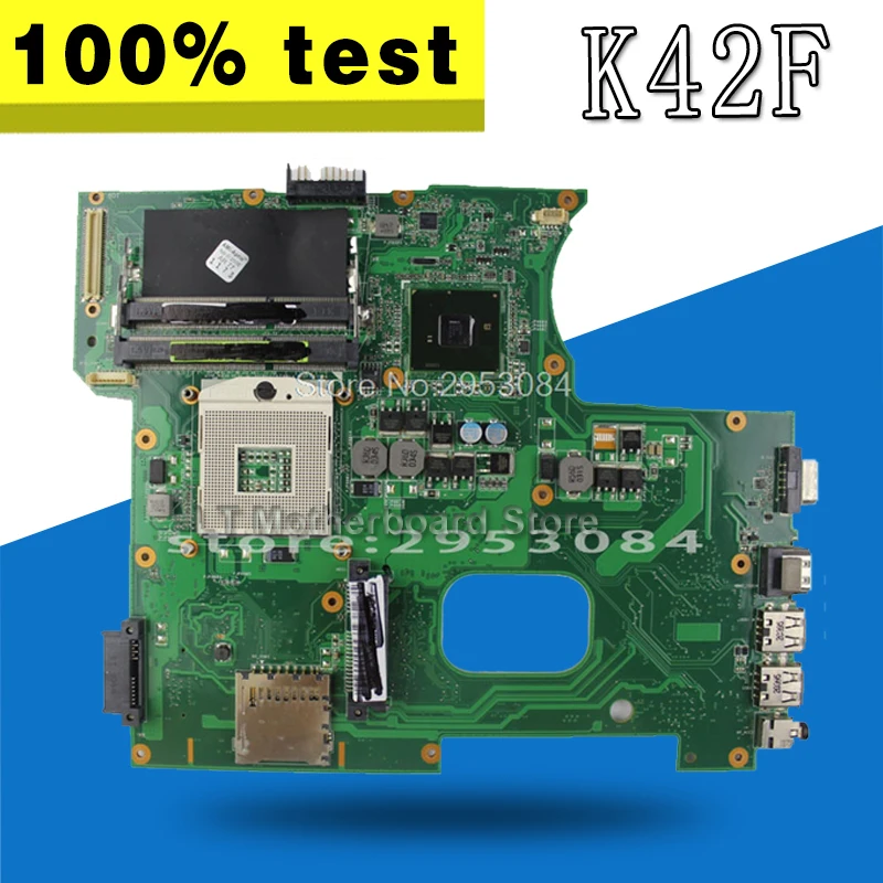 K42F материнская плата Rev 3 2 USB2.0 HM55 PGA989 DDR3 для For Asus Материнская ноутбука Тест 100% ОК| |