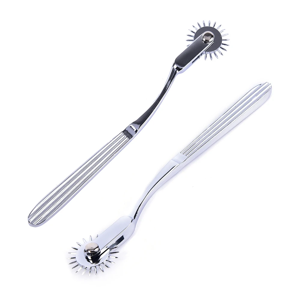 Нержавеющая сталь Wartenberg Pinwheel иглы колеса ролик Submissve секс рабыня комплект для