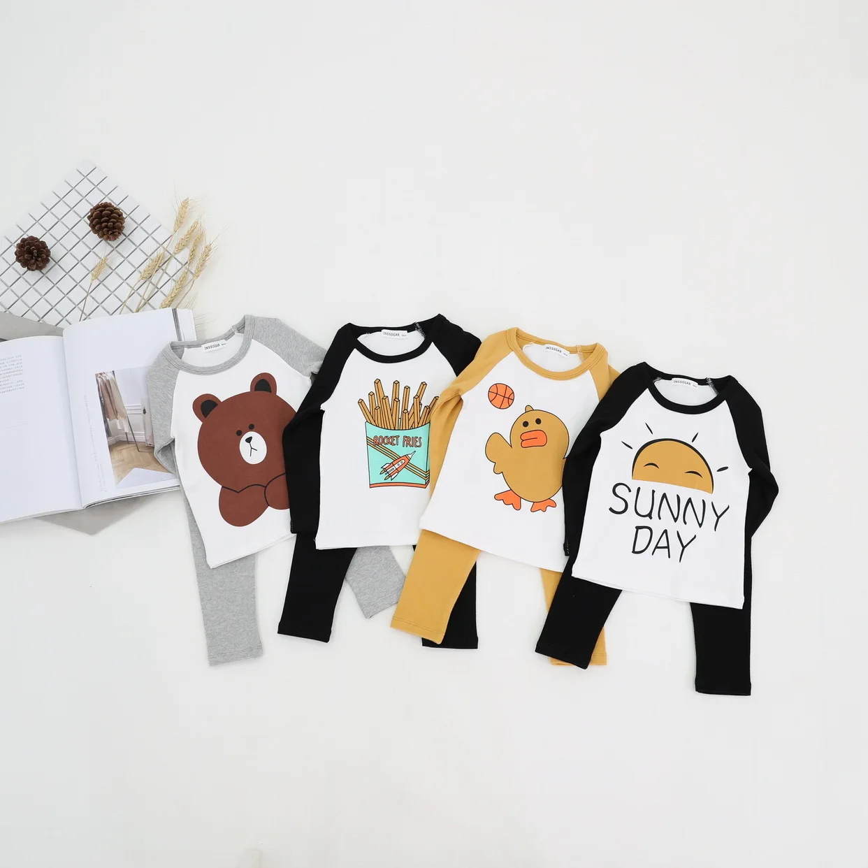 Birthday Tee Boys and Girls Clothing Set Autumn Pajamas Female Baby Two-piece a Generation of Children's | Мать и ребенок