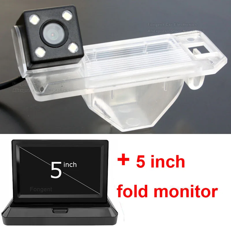 with monitor 5 Для peugeot 4008 Mitsubishi Outlander ASX 2011 2012 2013 Citroen C4SUV Автомобильная камера заднего вида монитор парковки - Название цвета: with monitor 5