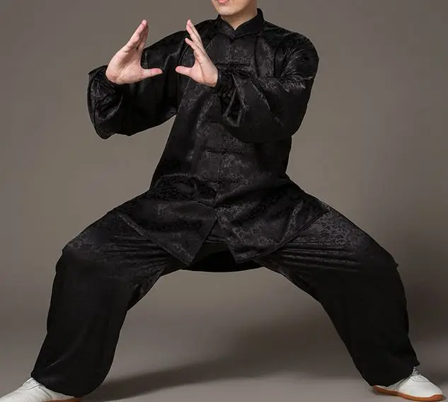 Унисекс высокое качество лето и весна костюм wushu taiji dragon grain форма для Тай Чи
