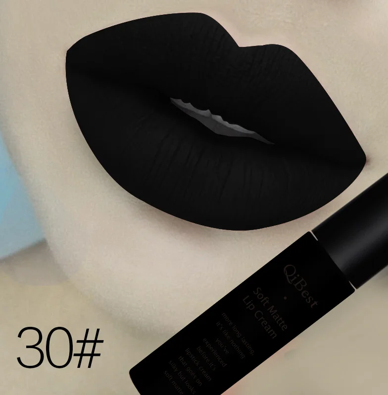 Бренд beauty Lips макияж водостойкий блеск для губ матовый блесек для губ помада косметический стойкий пигмент телесного цвета бархатная жидкая губная помада матовая партия - Цвет: 30