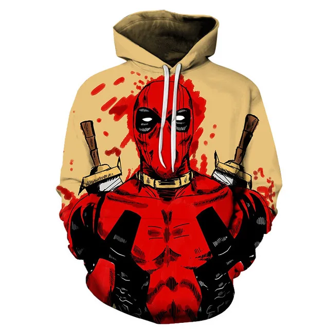 Дэдпул, худи, костюм с капюшоном, модный, размера плюс, hoddie, топ для мужчин wo, мужские толстовки, хип-хоп спортивная одежда - Цвет: WY84