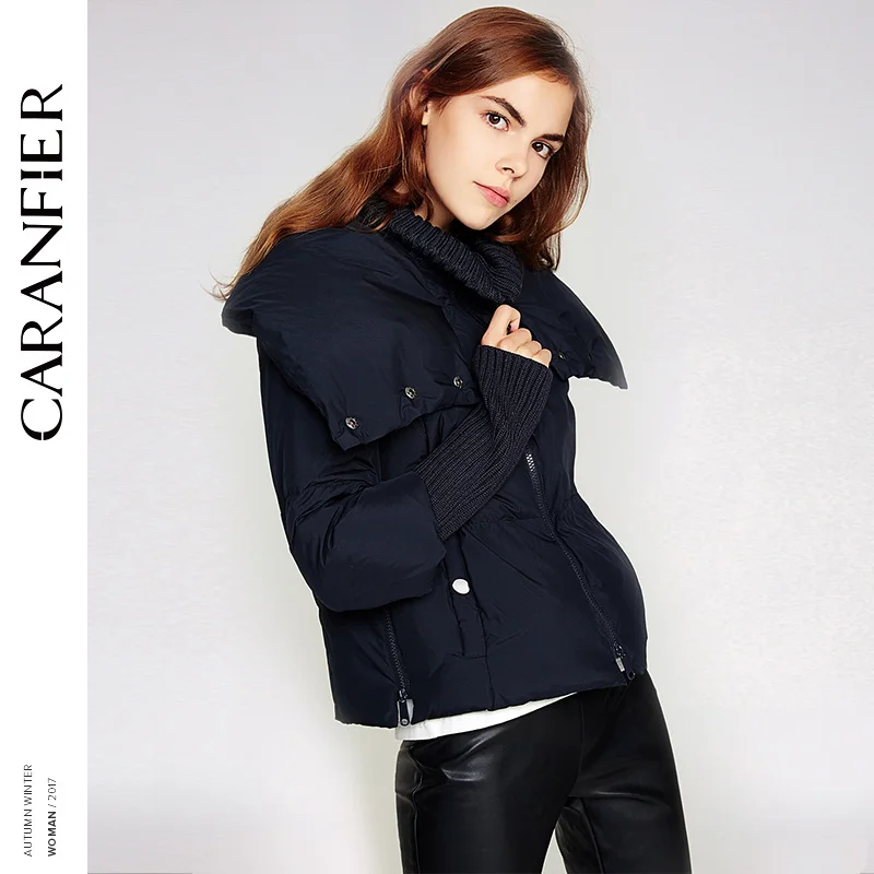 Фото CARANFIER 2017 Новый женский пуховик высокого качества Женский мульти-молния воротник CARANFIER 2017 Новый женский пуховик высокого качества Женский мульти-молния воротник