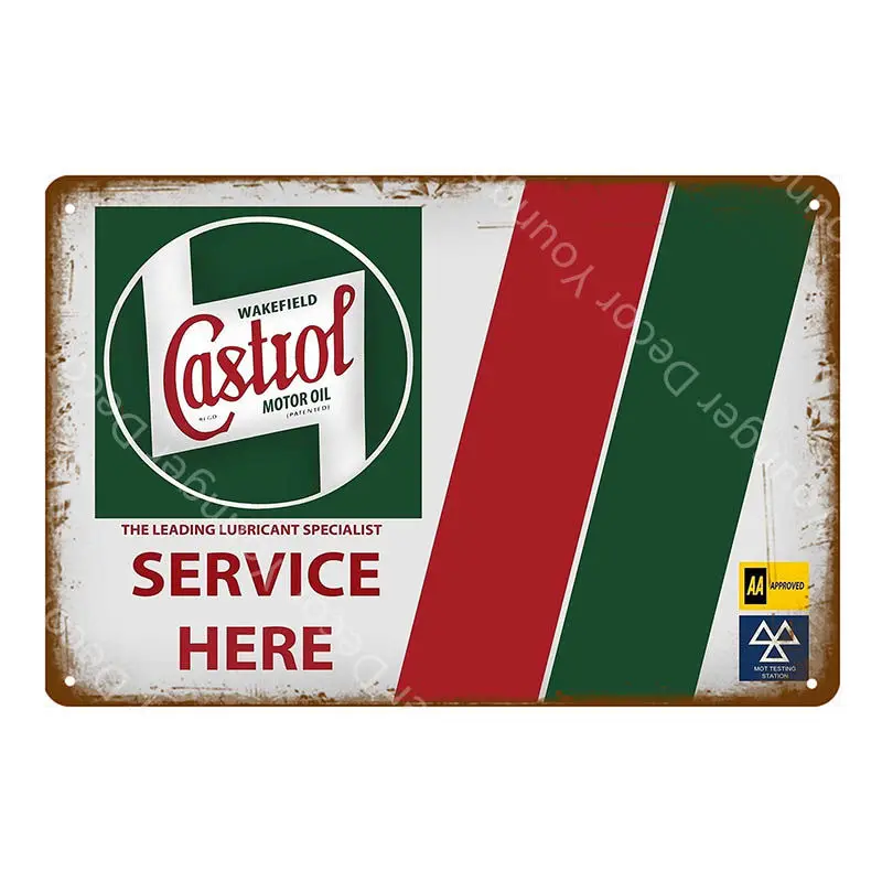 Wakefield Castrol Motor Oil металлические жестяные знаки настенный плакат винтажный