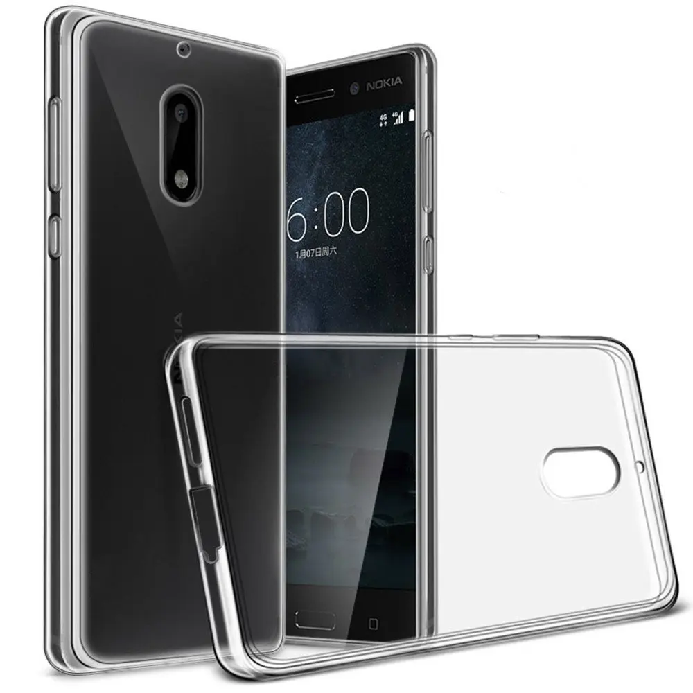 

VSKEY 100PCS Transparent Phone Case For Nokia 9 8 6 7 Plus X6 5.1 3.1 2.1 High Bright TPU Soft Clear Silicone Back Cover