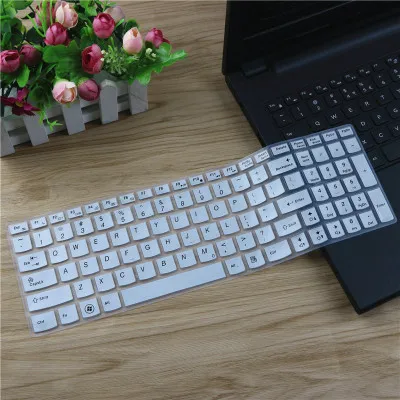 White Крышка клавиатуры силиконовая для lenovo IdeaPad U510 S510P G585 G580 G570 G575 G505 G510 G500 G501 G700 B590 B5400 - Цвет: White