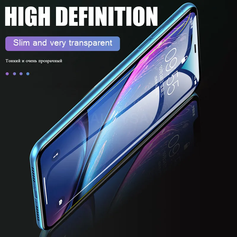 Передняя + задняя 15D Защитная Гидрогелевая пленка для IPhone X XR XS Max 8 7 6 6s Plus защитная