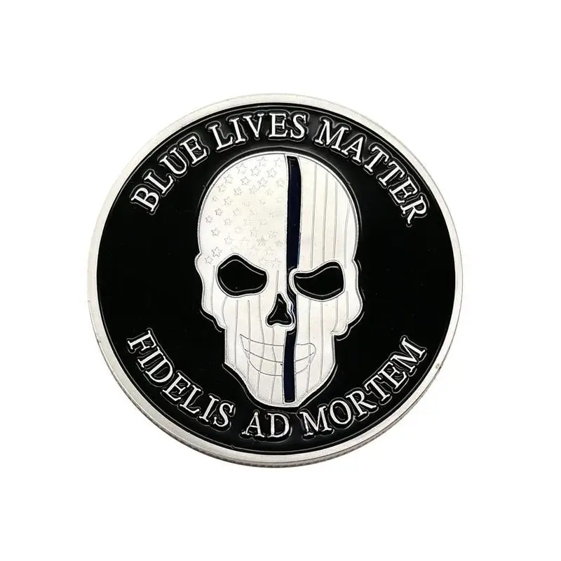 Монеты с черепом Fidelis Ad Mortem NYPD из Нью Йоркского отделения полиции коллекция монет