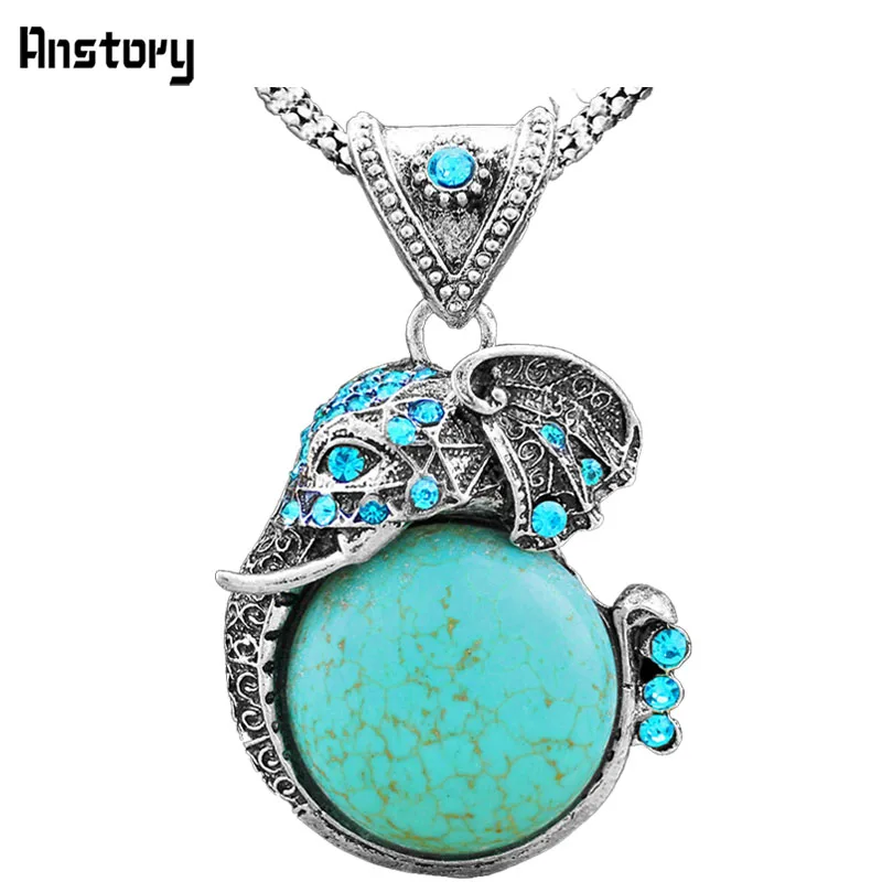 Кулон Слон Природный камень Цепочки и ожерелья для Для женщин Винтаж Посмотрите