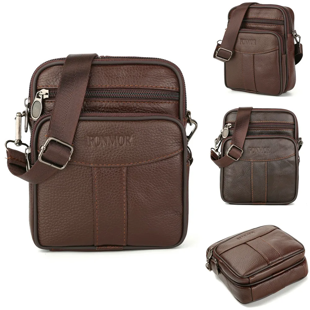 Дизайнерские мужские сумки мессенджер из искусственной кожи винтажная мужская