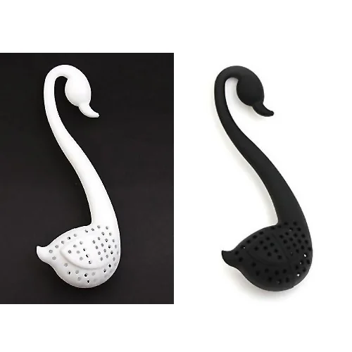 

Free shipping New Lovely Colander Tea Herb Spice Strainer Infuser Teaspoon Filter Swan Spoon