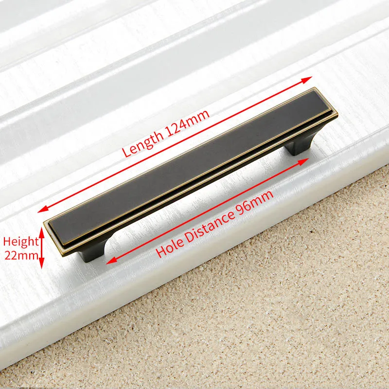 Handle-8935-96BB KAK винтажные черные бронзовые ручки шкафа Европейский китайский стиль ручки ящика дверные ручки для гардероба оборудование для обработки мебели - Цвет: Handle-8935-96BB