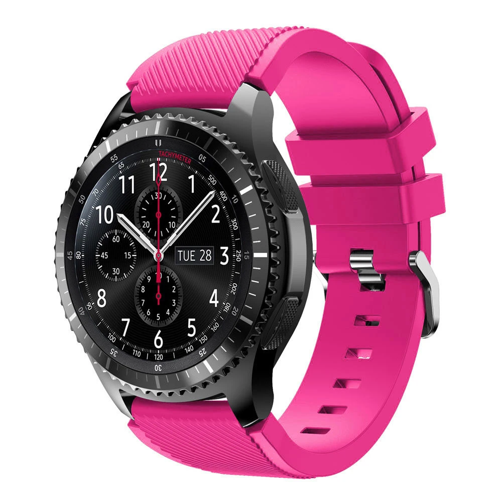 Gear S3 Frontier/классический ремешок для часов 22 мм Мягкие силиконовые мужские часы