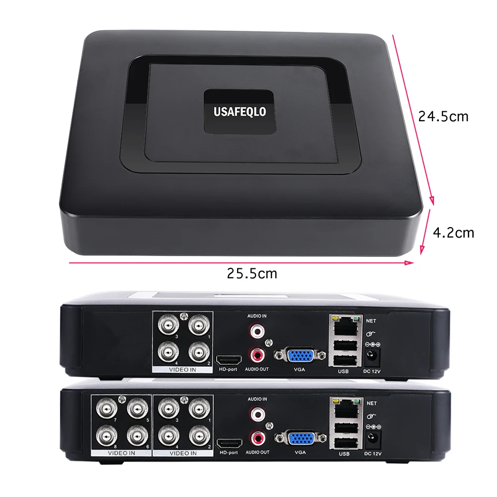 USAFEQLO Гибридный 4CH 8CH H.265 AHD5MP AHD DVR 6 в 1 XVI AHD CVI TVI CVBS безопасности DVR NVR для AHD-G AHD камера 5MP IP камера