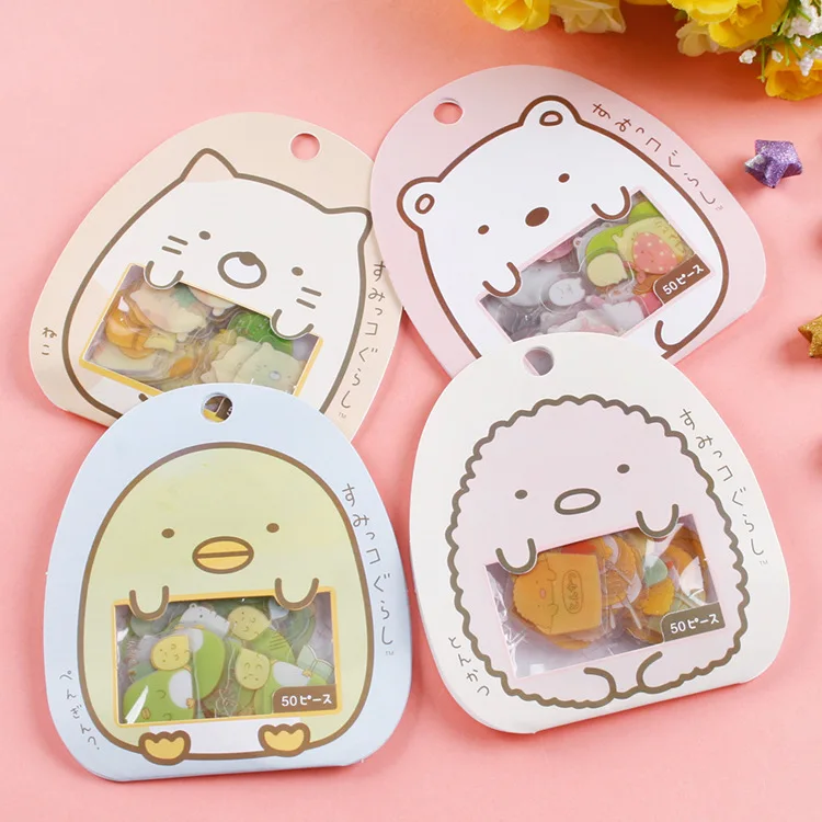 Прозрачный альбом для стикеров Sumikko Gurashi из ПВХ водонепроницаемые милые наклейки