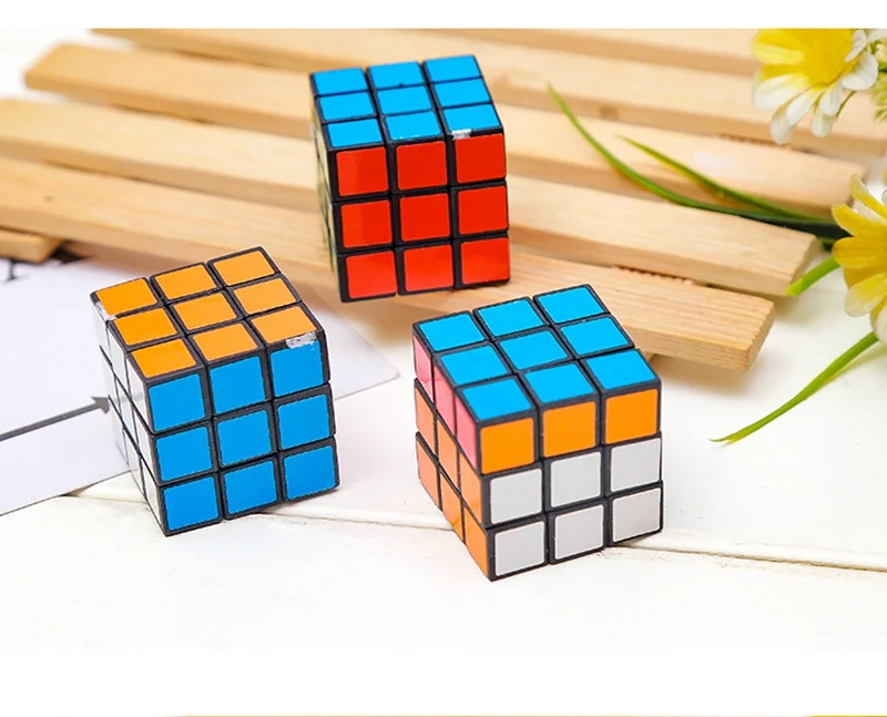 Лидер продаж 2000 шт./лот 3x3x3 см скоростные Волшебные кубики модель головоломка
