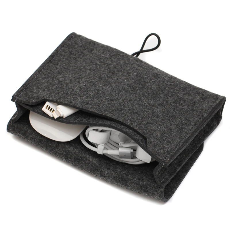 Модная сумка для хранения внешнего аккумулятора 2020 2 цвета миниатюрный фетровый