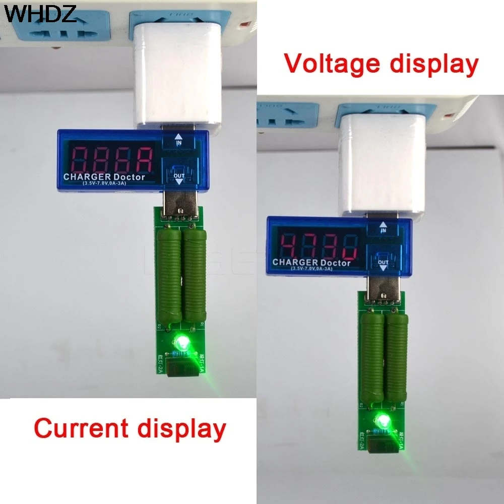WHDZ портативный измеритель напряжения цифровой дисплей мини USB детектор тока и