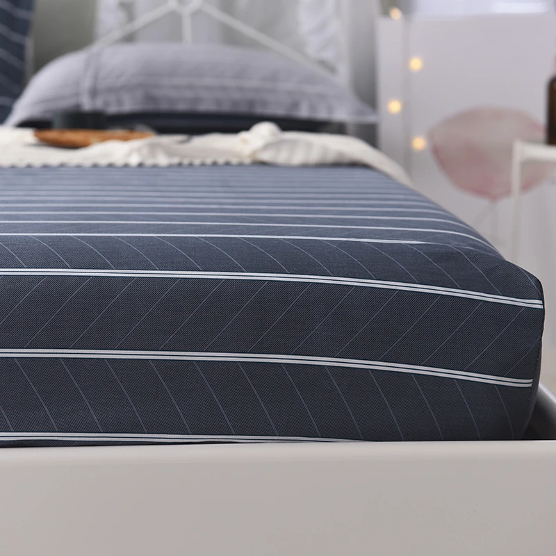 Простыня хлопковая с эластичной резинкой комплект удобного постельного белья