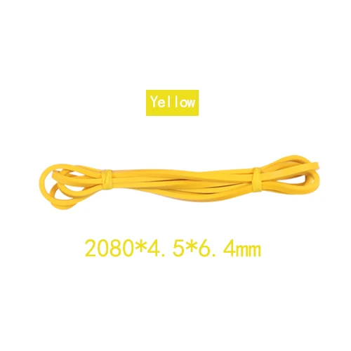 6.4mm Yellow Эластичные ленты-кольца Эластичная Лента оборудование резинки для Фитнес обучение канат для перетягивания из резинок, занятий спортом, йогой, упражнения гимнастический эспандер - Цвет: 6.4mm Yellow