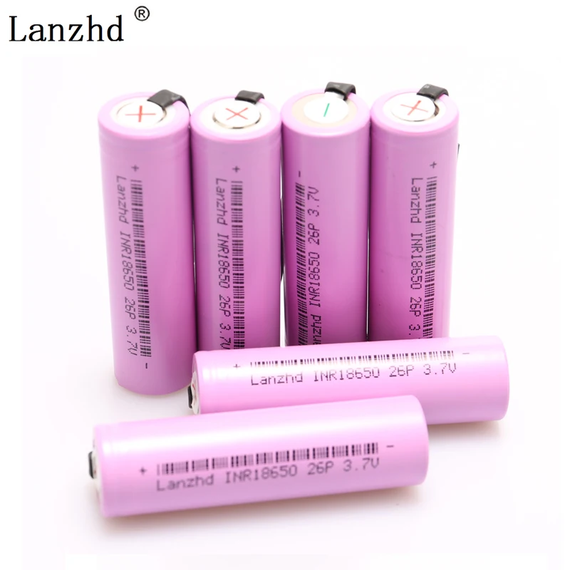 Перезаряжаемая батарея INR18650 18650 для аккумуляторов li ion 20A разряд 2600mAh 3 7 V + DIY