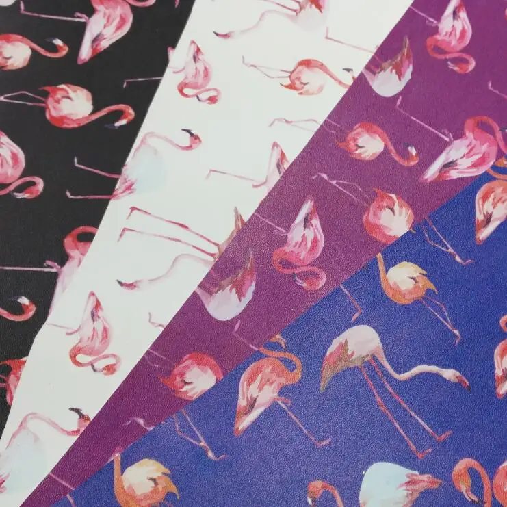 8 шт. А4 размер искусственная кожа с принтом фламинго экокожа розы ткань SK37A | Дом и