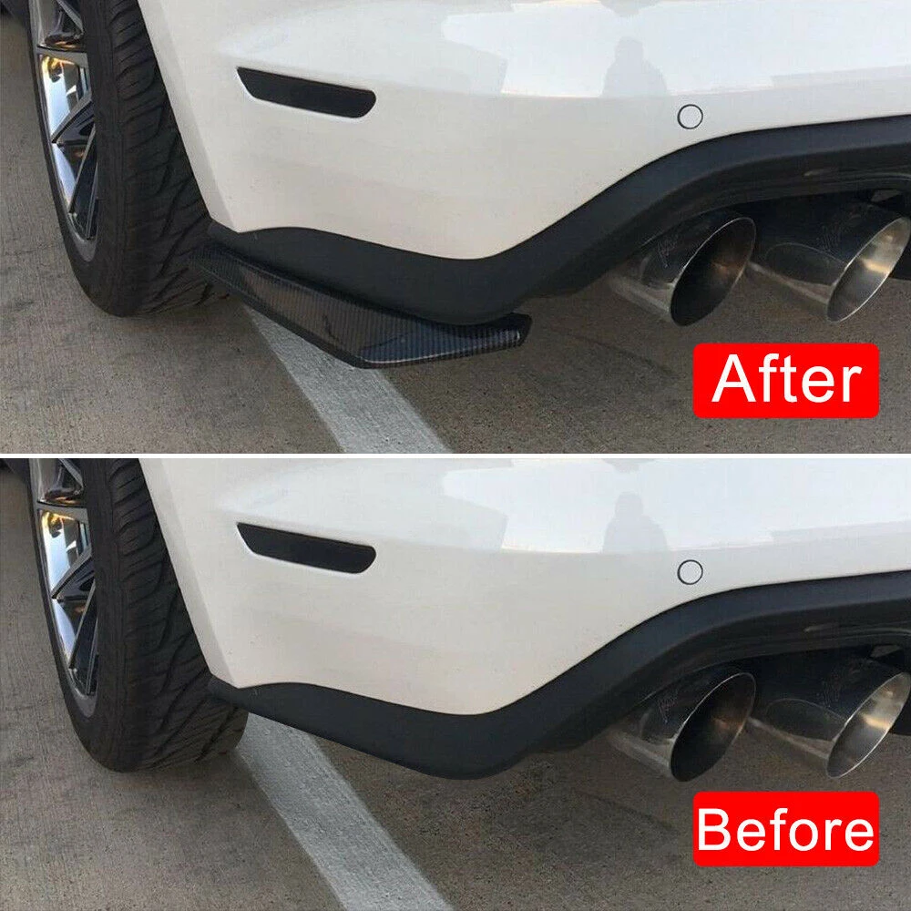 2 шт. универсальные автомобильные разделители для заднего бампера из углеродного