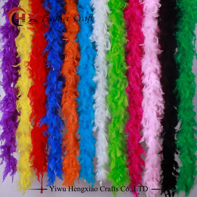 

2 yards 35g chicken Feather Strip Turkey Feather Boa for wedding birthday party wedding decorations clothing accessories