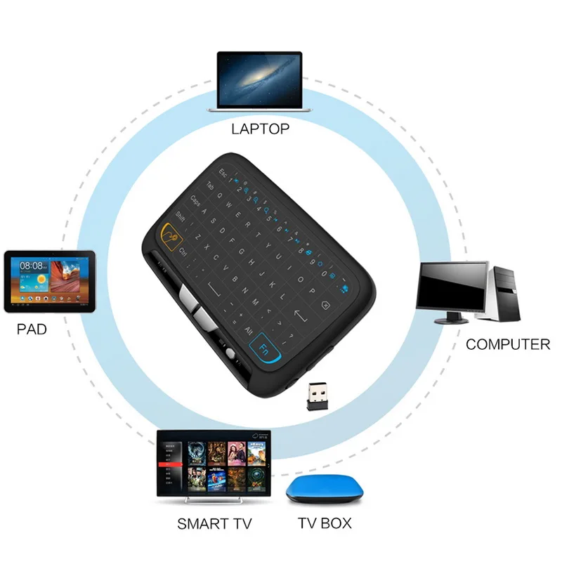 Мини беспроводная клавиатура 2 4G Портативная с тачпадом мышь для Windows Android/Google/Smart