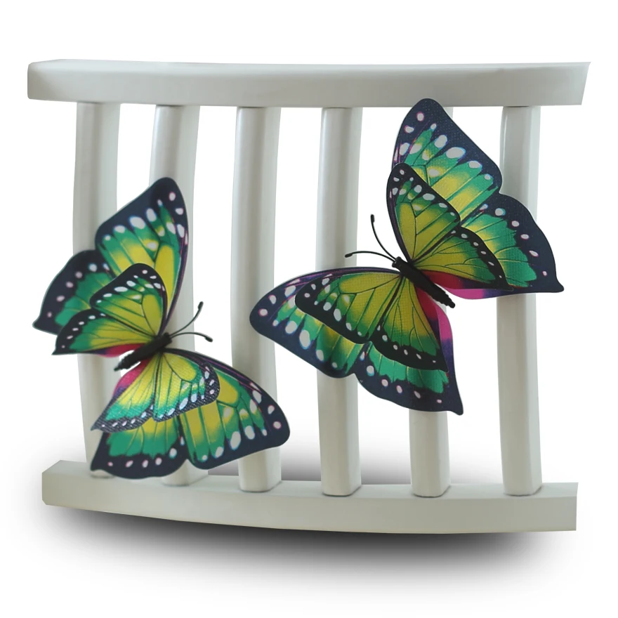 Декоративные магниты на холодильник поддельные стерео двойные бабочки магните