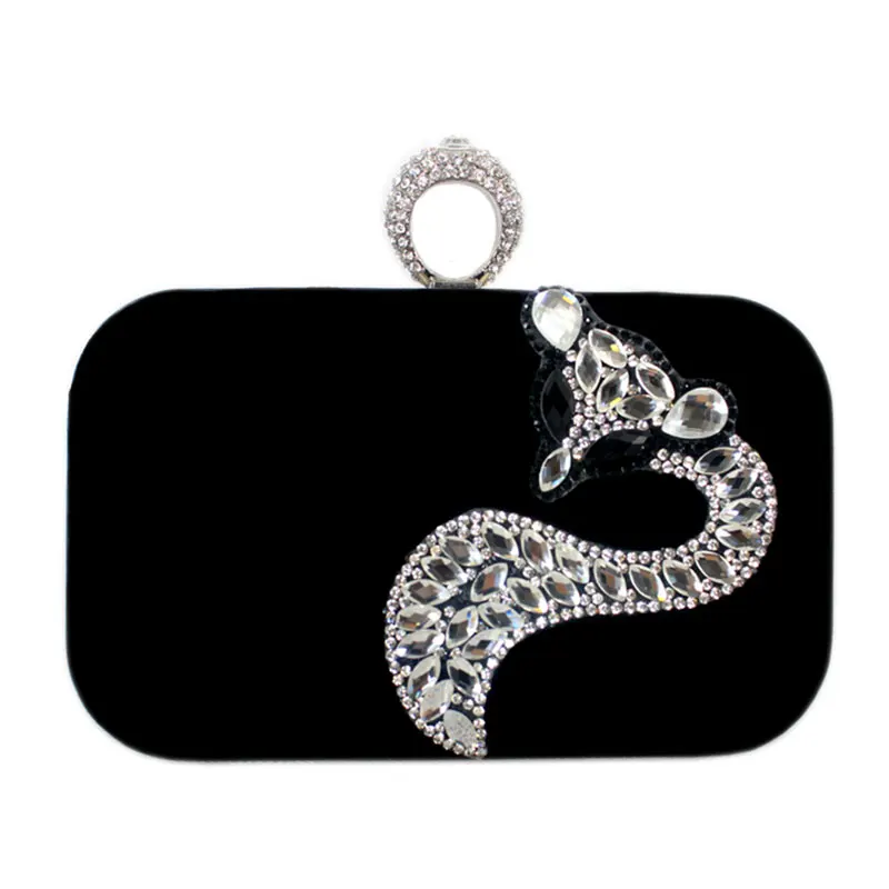 Стразы женские сумки-клатчи с бриллиантами и кольцом для пальцев модные вечерние
