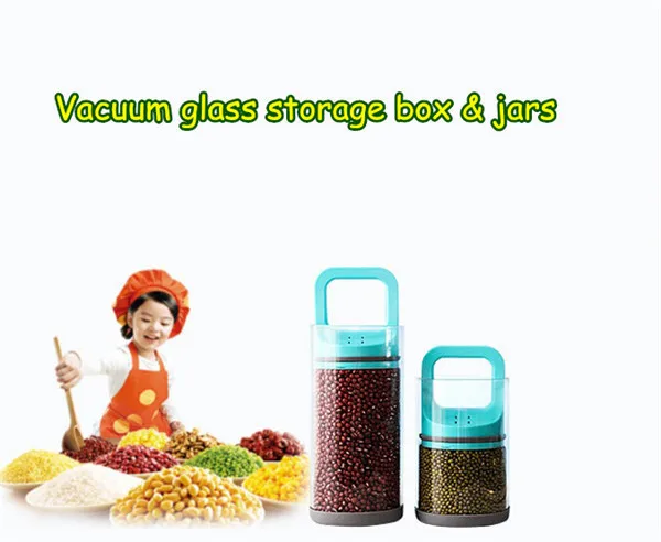 Стекло канистра вакуумные 15*9.5 см кухня выдвижной jar выдерживать высокие