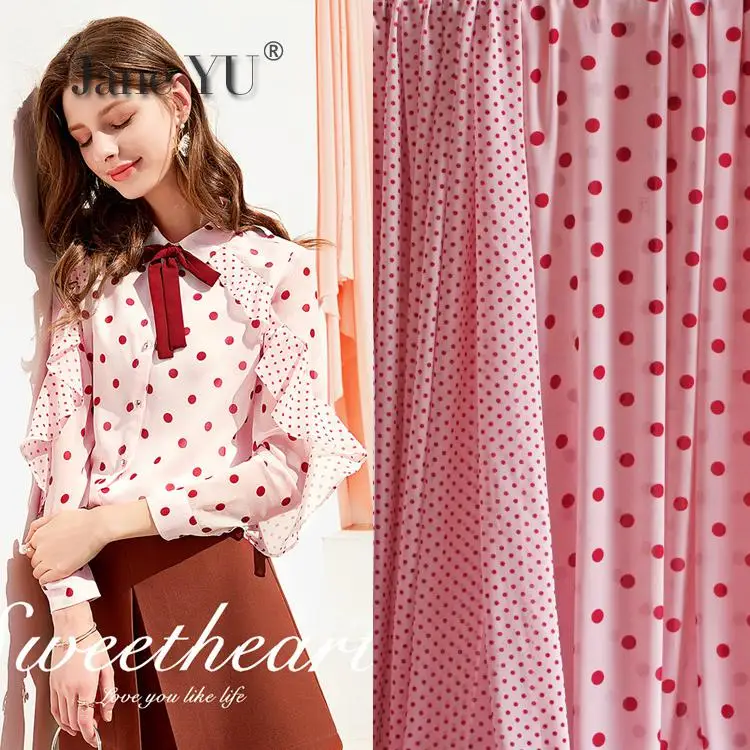 JaneYU свежий светильник розовый Волнистые с принтом в горошек высокого поворот из