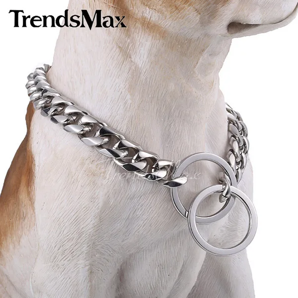 Trendsmax 13 мм собака 316L Нержавеющая сталь цепи отрезанная подгубная цепочка с