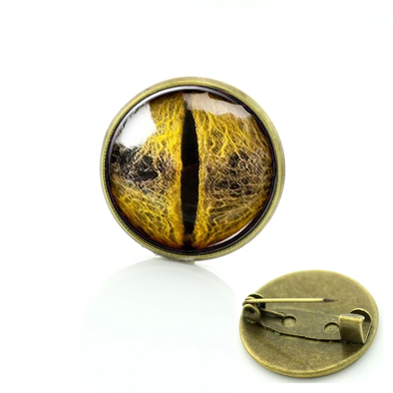Брошь TAFREE Драконий глаз булавка искусство картина стекло кабошон купол Мороз
