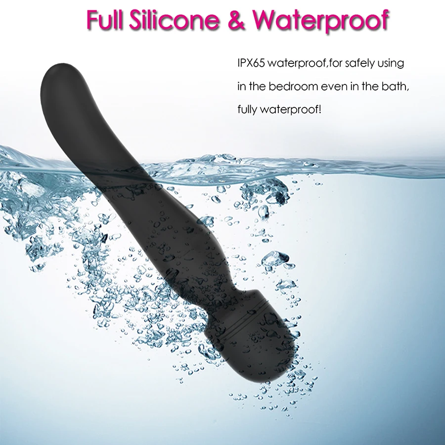Вибратор Av Wand 10 режимов массажер водонепроницаемый мягкий фаллоимитатор