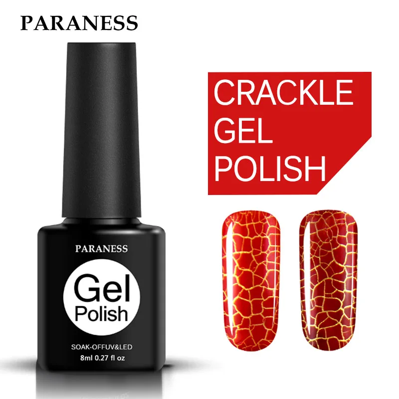 Paraness 2018 Новый Лаки гель лак полу постоянный Crackle Shatter УФ трещины профессиональных