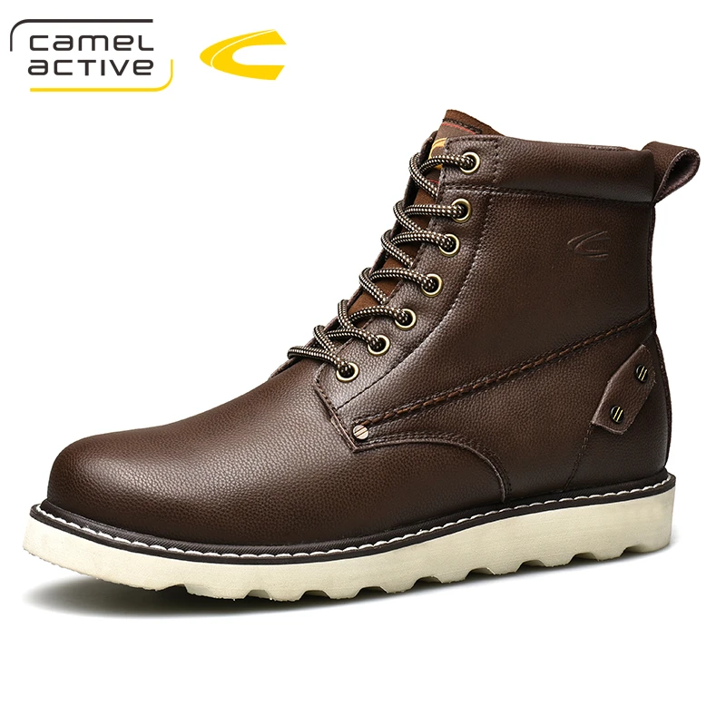 Camel Active/новые зимние мужские ботинки высококачественные из натуральной кожи для