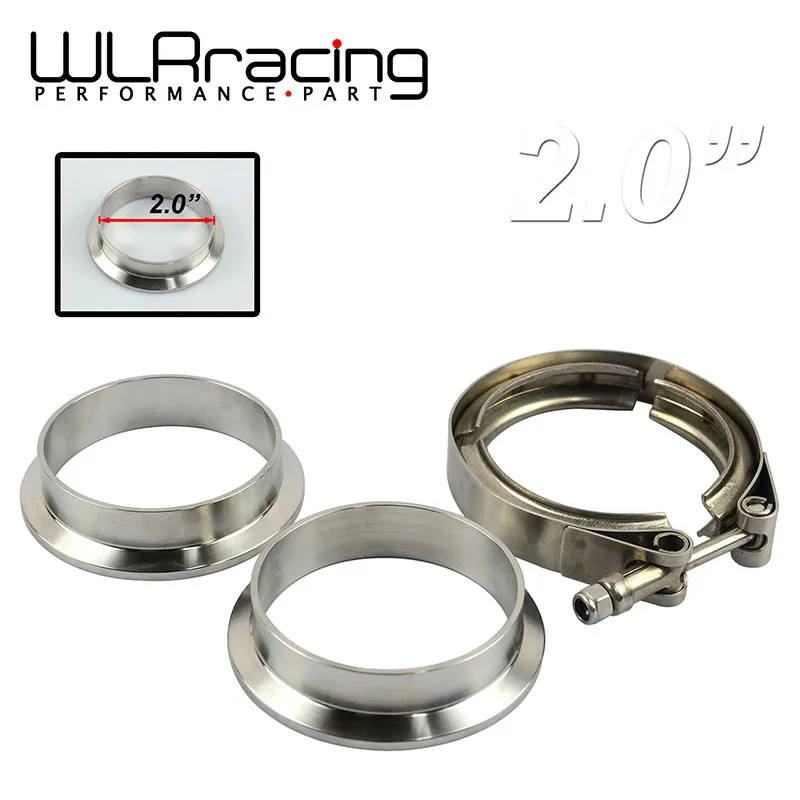 WLR RACING 2 &quotV Band зажим фланец комплект (нержавеющая сталь 304 + SUS304 фланец) для турбо