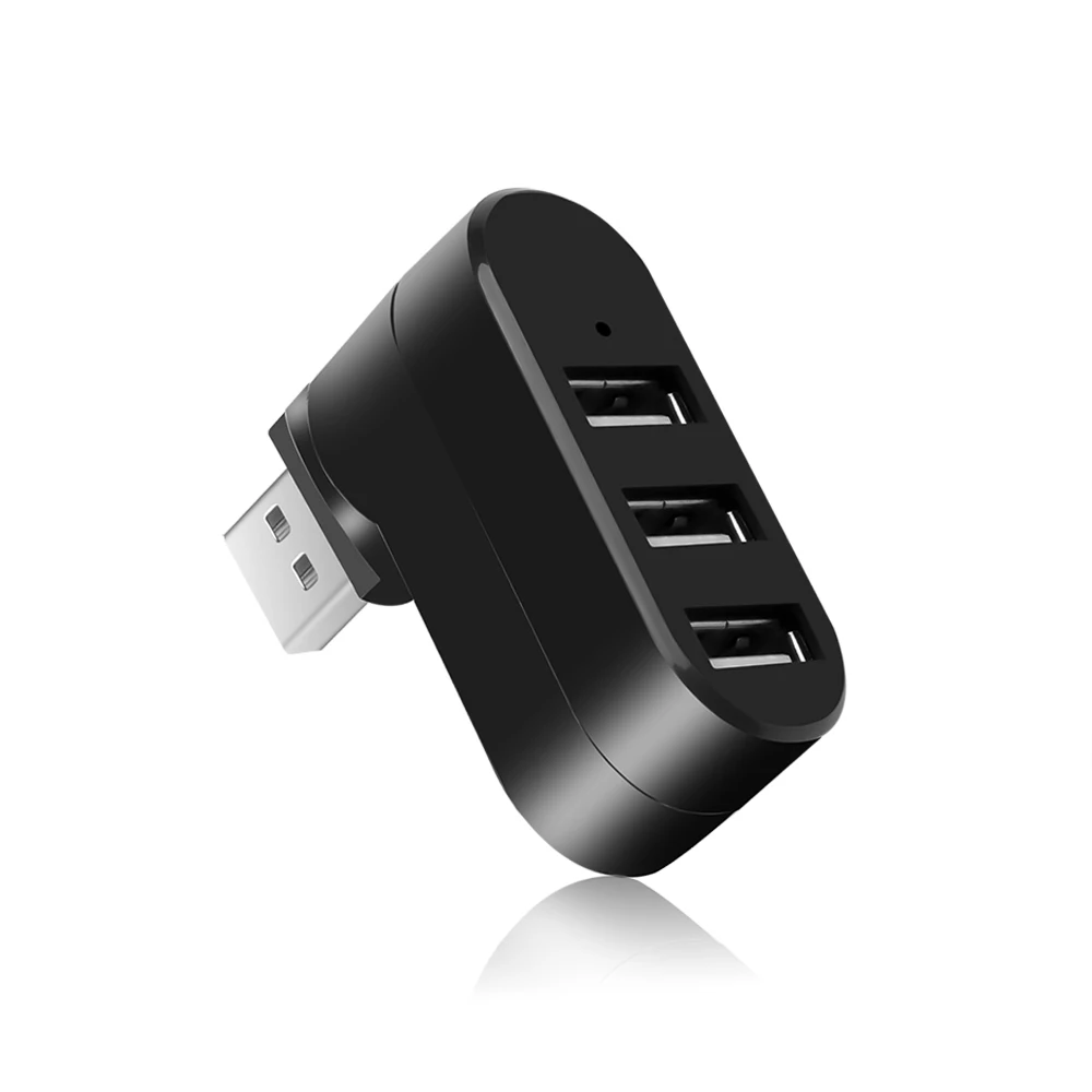 Лидер продаж 3 usb хаб s 2 0 порта USB мини поворотный сплиттер адаптер для ПК ноутбука