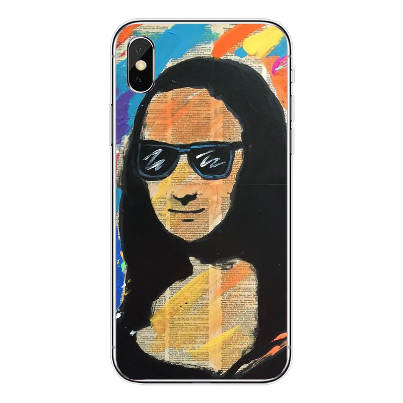 Mona Lisa забавный чехол для телефона из жесткого пластика iPhone5S SE 6 6S 6Plus 6sPlus 7 7Plus 8 8Plus X