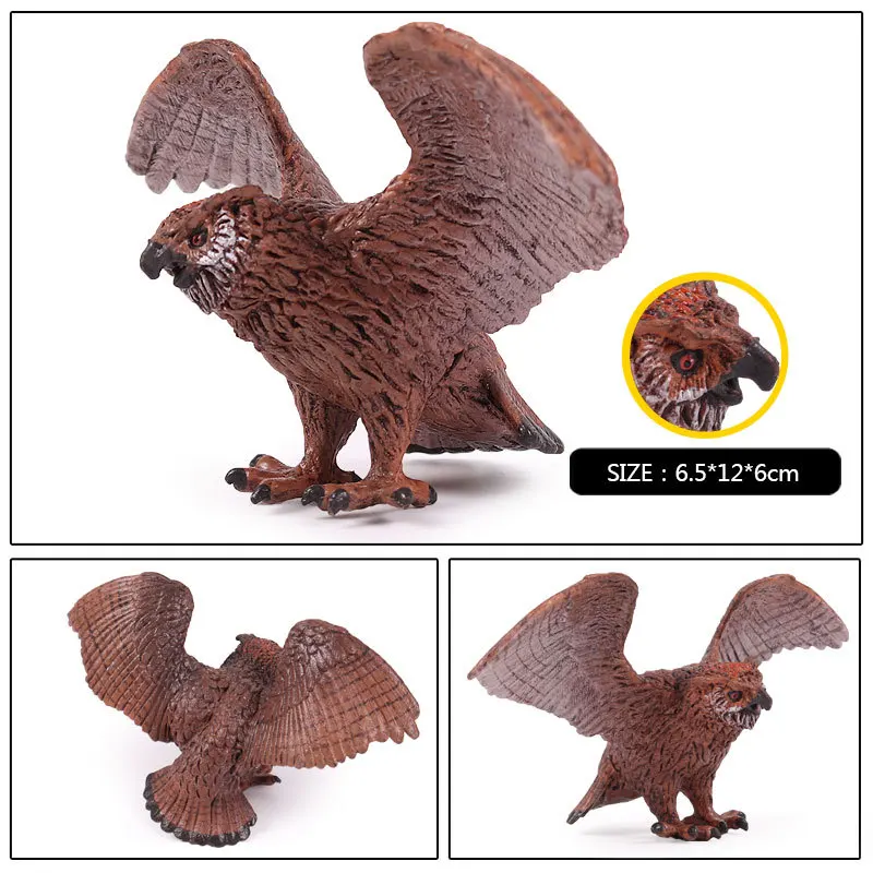 Экшн и игрушка фигурка дикая природа Животное орел Сова имитация ПВХ Модель