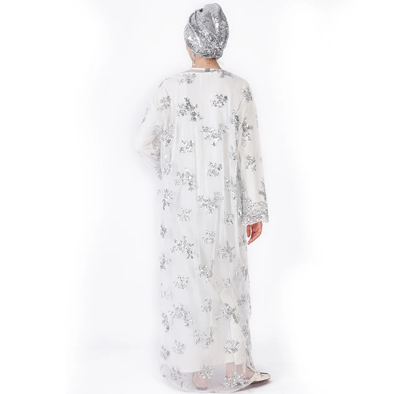 Платье-кимоно Abaya с блестками мусульманское платье в Дубае хиджаб Кафтан Абая для